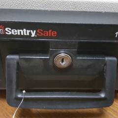 Sentry Safe セントリーセーフ ポータブル 耐火保管庫 MODEL1160 フラットキー式 ホワイト 鍵×2本の画像