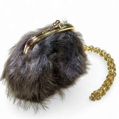 admj　がま口財布　ファーの画像