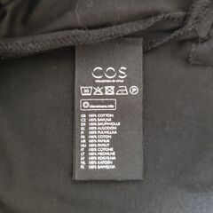 COS 五分袖アシンメトリックチュニック BLACKの画像