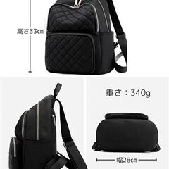未使用 カジュアルリュック キルティング レディース 軽量 撥水 A4対応 の画像