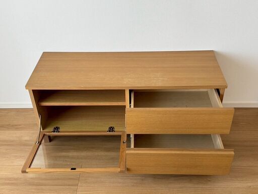 無印良品　木製ＡＶラック　幅１１０ｃｍ　オーク材突板 木製AVラック 幅110cm オーク材突板 | 無印良品