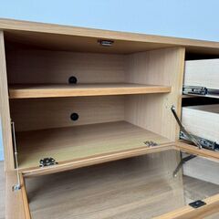 【MUJI 無印良品】木製AVラック/テレビ台/テレビボード（幅110cm）オーク材突板の画像