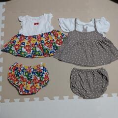 ベビー服　80 ④　ワンピース　パンツ付の画像