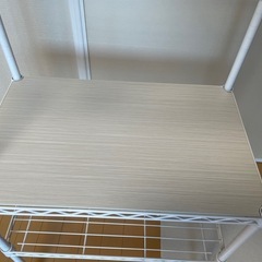 【幅55cm用】アイリスオーヤマ　メタルラック カラー ウッドボード CMBT-55 ホワイトの画像