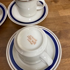 昭和レトロ　GENUINE STONEWARE カップ＆ソーサー&お皿５枚合計15個セットの画像