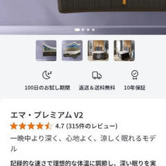 夏の感謝セール！札幌市近郊の方限定！送料無料！！エマ・スリープ エマ・プレミアム V2 シングルの画像