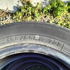夏タイヤ ヨコハマ エコス １５５／６５R１３ ES３１ 中古品  4本セットの画像
