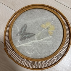 竹細工　飾りかご　トレー　蝶々　お盆の画像