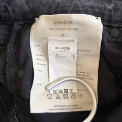 Vince. 5 pocket skinny 墨色デニム 26の画像