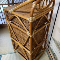 藤　収納　古家具　レトロ　昭和の画像
