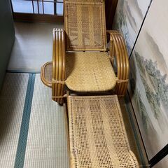藤　チェア　レトロ　昭和　座椅子の画像