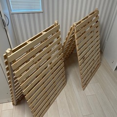 ニトリ　すのこベッド　セミダブルの画像