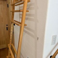 木製バスタオルかけ　バスタオルハンガー　の画像