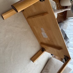 折りたたみテーブル　こたつとしても使える天板付きの画像
