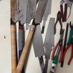 工具等大量まとめて　大工道具鋸トンカチDIYペンチの画像