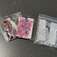 かわいいシール+ビーズの画像