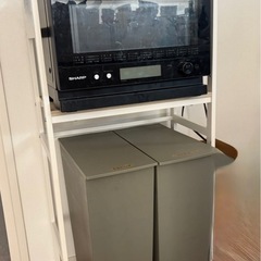 電子レンジ台　ゴミ箱上収納の画像