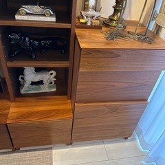 レグナテック　クロッセ　ウォールナット　180cm テレビ台　左右キャビネットセット の画像