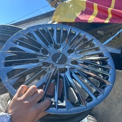 ハイエース　ワード　メッキ　ホイールタイヤ　セット4本　1本ホイールタイヤ無し215/60R17インチ　の画像