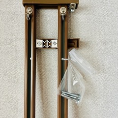 超美品｜伸縮カーテンレール ダブル ブラウン ｜2本の画像