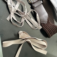 レディース　ベルト　茶色　伸縮の画像