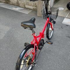 【極美品】キャプテンスタッグ 20インチ折り畳み自転車 外装6段変速  オートライト 整備済み! 
の画像