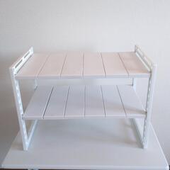 キッチンシンク下フレキシブル収納棚の画像