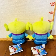 ♡未使用♡2体セット♡トイストーリー♡エイリアン♡リトルグリーンメン♡ぬいぐるみ♡クレーンゲーム♡UFOキャッチャー♡景品♡ラウンド1♡の画像