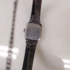 SEIKO クォーツ 腕時計 レディース　#レディース ホワイトダイヤル ブラックレザー #時計　動作未確認の画像