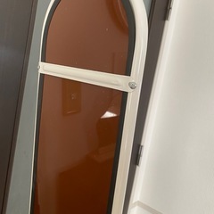 スタンドミラー白　キャスター付きの画像