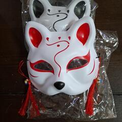 キツネのお面　3個入りの画像