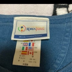 ⑦adidas 蹴球情熱 Tシャツ 1999年製 ネイビーの画像