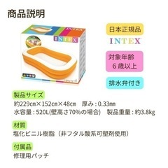 INTEX プール　オレンジの画像