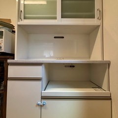 キッチンボード　食器棚　家電収納　スライドボード有 の画像