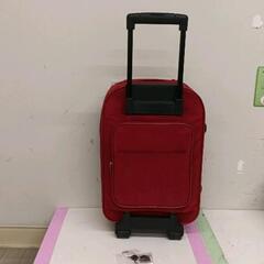 0721-005 布地キャリーケース　赤　鍵付きの画像