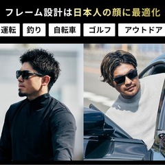 【新品未使用】① サングラス メンズ 運転用 偏光サングラス 超軽量 UV400 釣り スポーツ②の画像