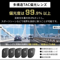 【新品未使用】① サングラス メンズ 運転用 偏光サングラス 超軽量 UV400 釣り スポーツ②の画像