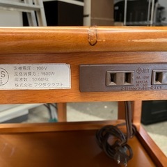 I2507-526 フクダクラフト 木製キッチンワゴン キャスター付き 片側バタフライ式 中古の画像