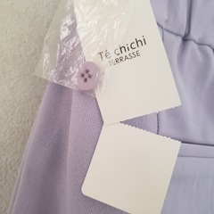 未使用品！テチチテラスタックワイドパンツ　ラベンダー　フリーサイズ の画像