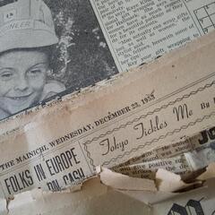 約70年前の英字新聞の画像