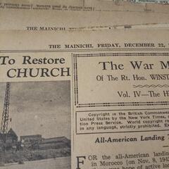 約70年前の英字新聞の画像