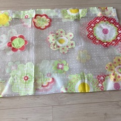 花柄　レースカーテン　ハンドメイドの画像