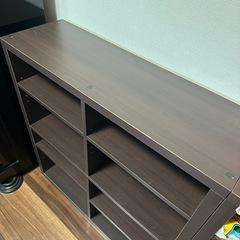 本棚　ブラウンの画像