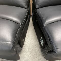 値下げ【美品】ニトリ 電動二人掛けソファー グラッゼBK 分割可能 配線欠品 早い者勝ち 引取歓迎 配送OKの画像