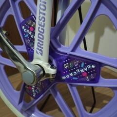 一輪車 18インチ ラベンダー BRIDGESTONEの画像