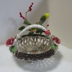 薔薇アートかごの画像