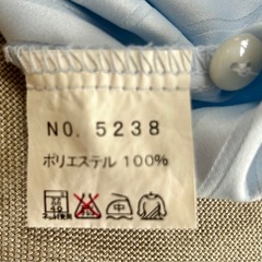 七分袖ブラウス セオリア11号 開襟　薄水色 美品　の画像