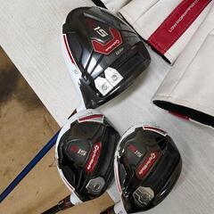 0721-139 ゴルフクラブ3本セット ヘッドカバー3つ付きの画像