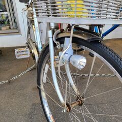 J1111【リユースのサカイ柏店】　BRIDGESTONE　ブリヂストン　シティサイクル　STAINLESS　KING　シルバー　ダイナモライト　24インチ　★店頭にて試乗可★ 簡易クリーニング済　　 中古自転車 　流山市  松戸市 我孫子市 鎌ヶ谷市 船橋市 守谷市 取手市　参考価格46,224円の画像