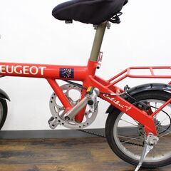 ≪ZR822ジ≫ PEUGEOT/プジョー 折り畳み自転車 colibri/コリブリ 7段階ギア 16インチ 赤/レッド系 サイクリング/通勤 車体/フレームの画像